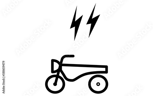 バイクが騒音を立てるイメージアイコン