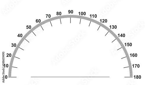 Angle ruler isolated. vector illustration