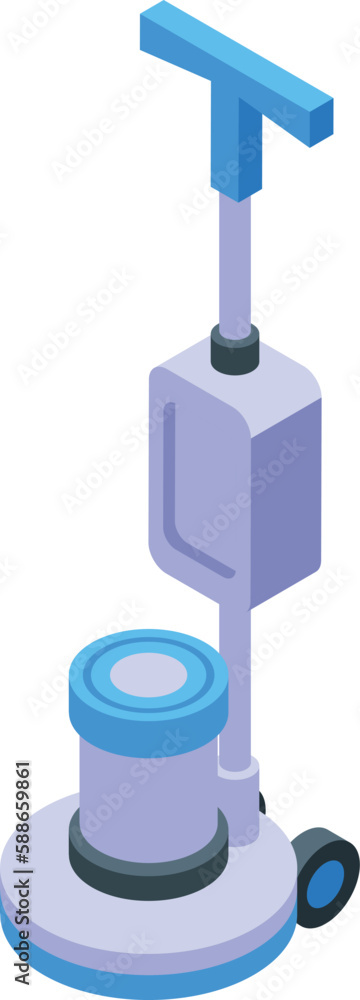Fototapeta premium Interior cleaning machine icon isometric vector. Washing floor. Company cleaner