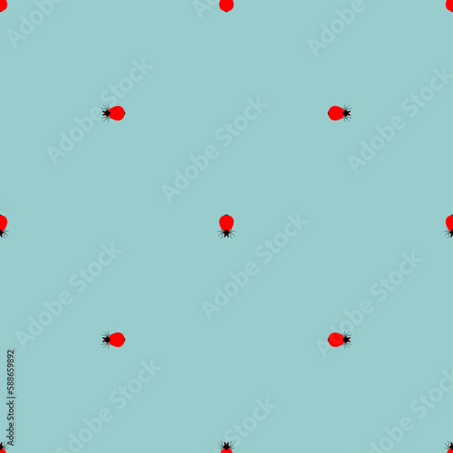 Mite pattern seamless. Encephalitic red tick background. Vector texture