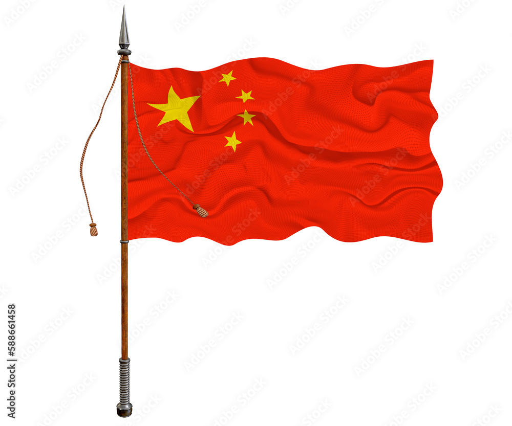 National flag of the People's Republic of China. Background with flag of the People's Republic of China. National flag of the People's Republic of China. Background with flag of the People's Republic of China.