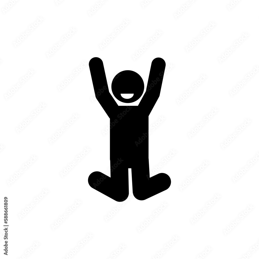 happy and dancing stick figure pictogram illustration happy and dancing stick figure pictogram illustration