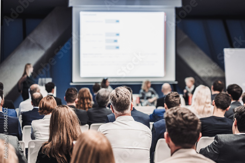 Wallpaper Mural Round table discussion at business convention and Presentation. Audience at the conference hall. Business and entrepreneurship symposium. Torontodigital.ca