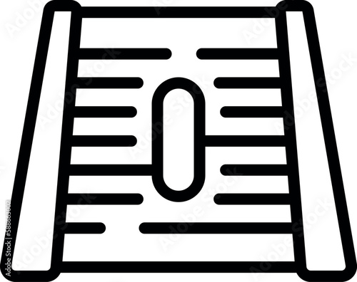 Wood kantele icon outline vector. Music guitar. Acoustic culture