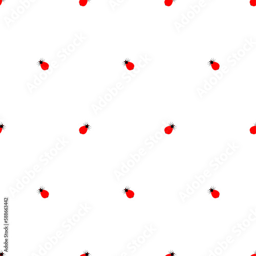 Mite pattern seamless. Encephalitic red tick background. Vector texture