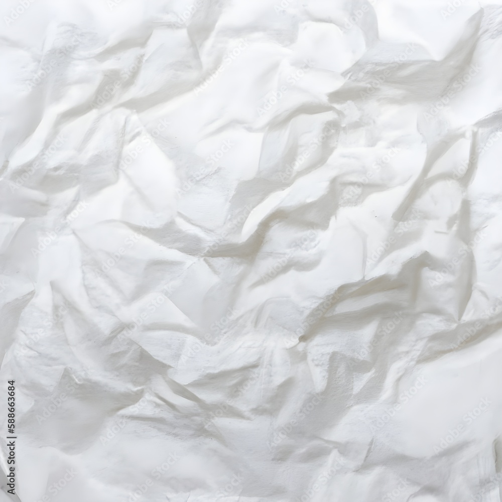 white paper crumpled texture background. Generative AI. white paper crumpled texture background. Generative AI.