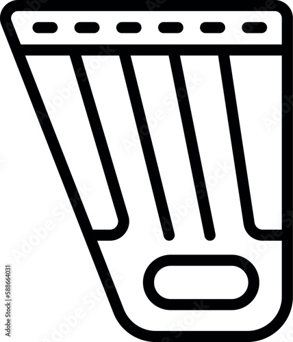 Kantele icon outline vector. Retro music. Culture audio