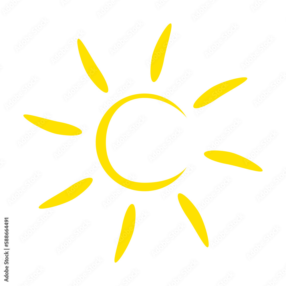 Yellow sun icon