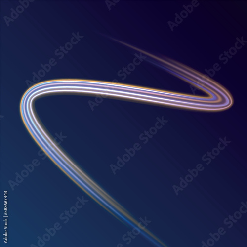 Abstract technology light lines background 3d vector illustration