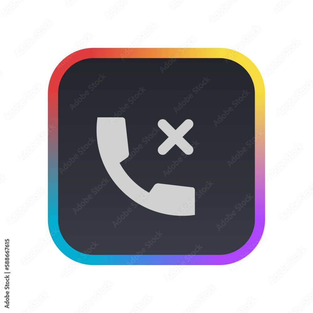 Fototapeta premium Disconnected Call - Pictogram (icon) 