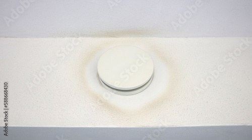 Cuadro en lienzo Parts of home ventilation system with a yellow filthy ring around it