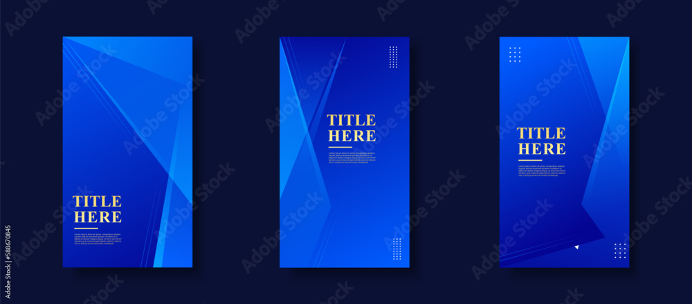 Creative Story Package background. colorful, light dark and light blue gradation, elegant