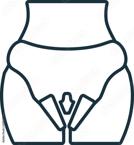 Hernia Belts line icon. Monochrome simple Hernia Belts outline icon for templates, web design and infographics