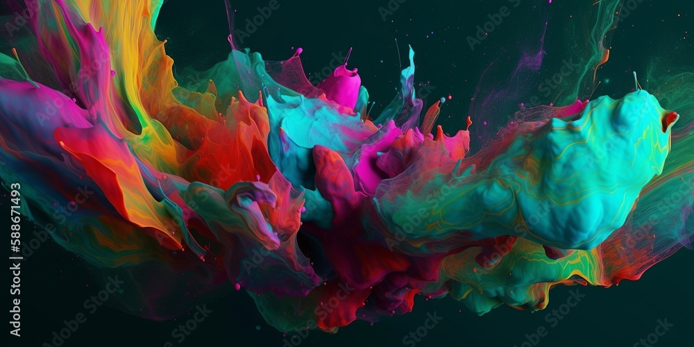 Background Abstract Realistic Paint, Bright Color.