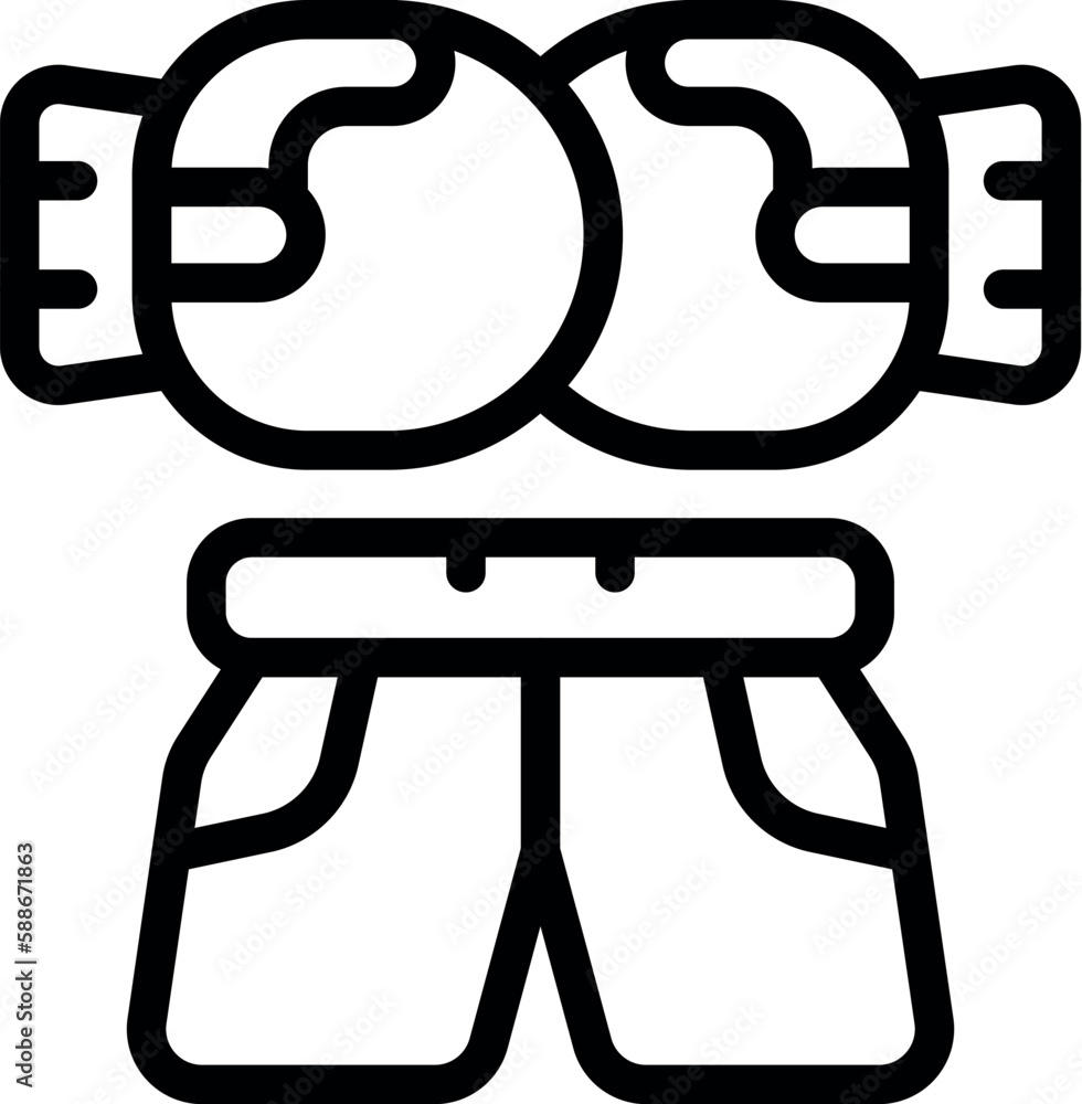 Club shorts icon outline vector. Boxing fighter. Champion box Club shorts icon outline vector. Boxing fighter. Champion box