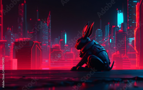 Bunny superhero photo