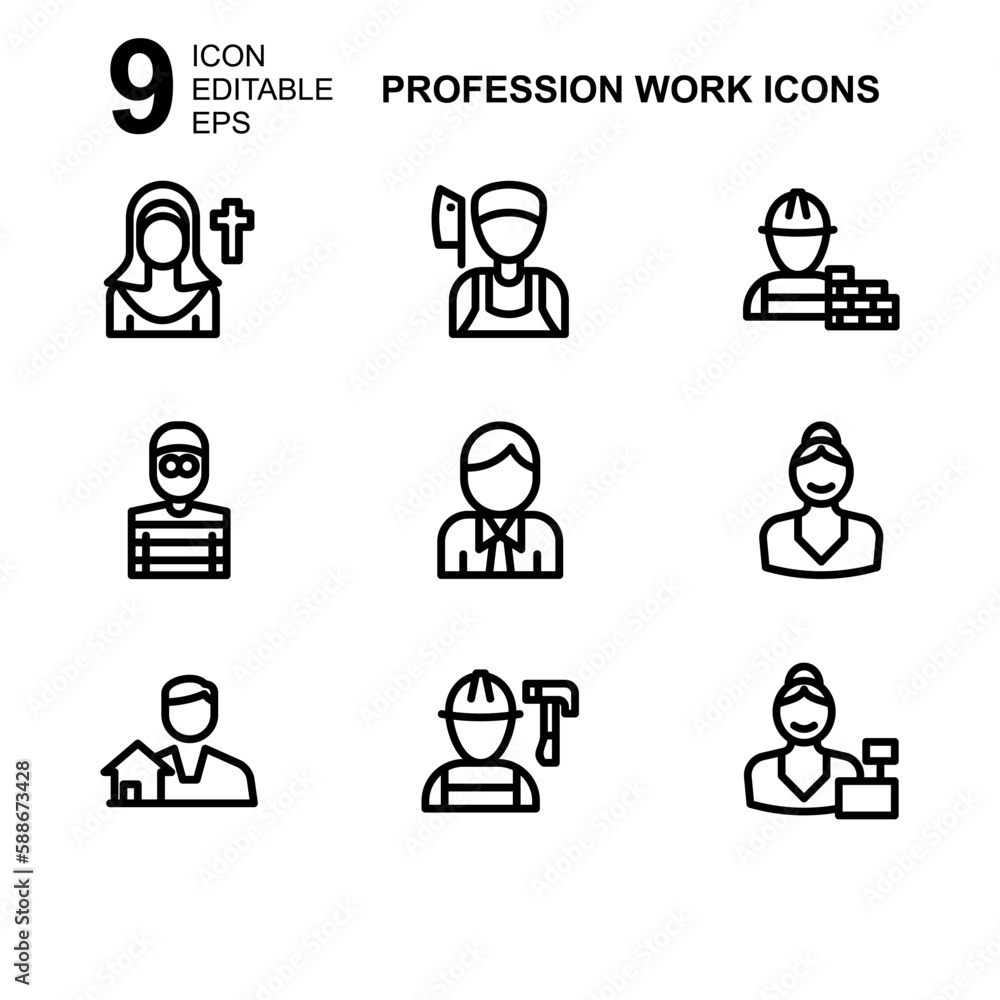 work profession icon or logo isolated sign symbol vector illustration - Collection of high quality black style vector icons 