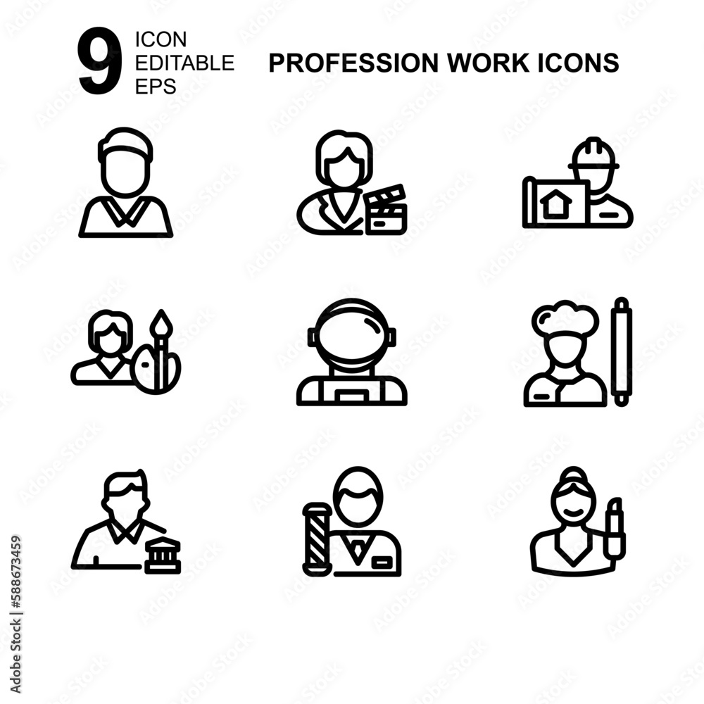 work profession icon or logo isolated sign symbol vector illustration - Collection of high quality black style vector icons 