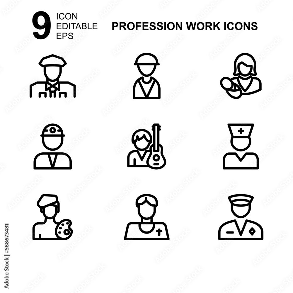 work profession icon or logo isolated sign symbol vector illustration - Collection of high quality black style vector icons work profession icon or logo isolated sign symbol vector illustration - Collection of high quality black style vector icons