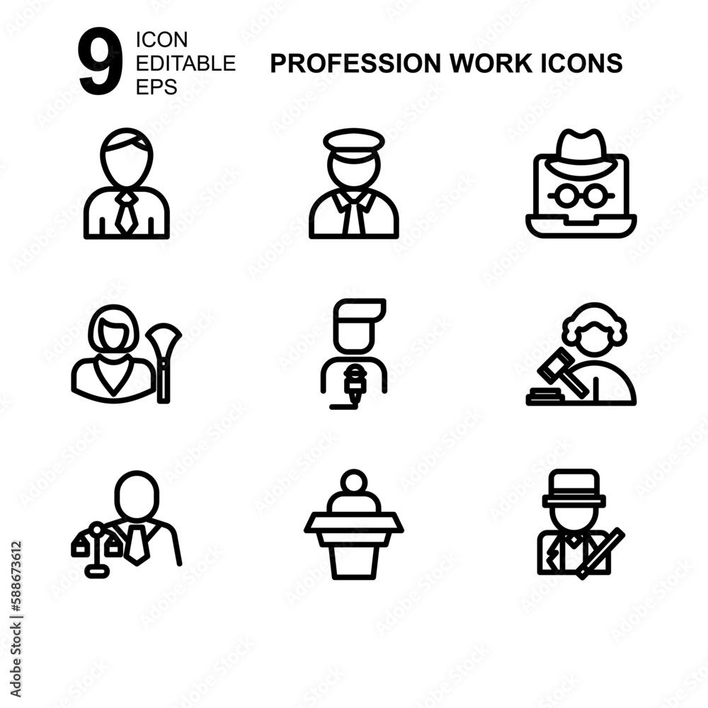 work profession icon or logo isolated sign symbol vector illustration - Collection of high quality black style vector icons work profession icon or logo isolated sign symbol vector illustration - Collection of high quality black style vector icons