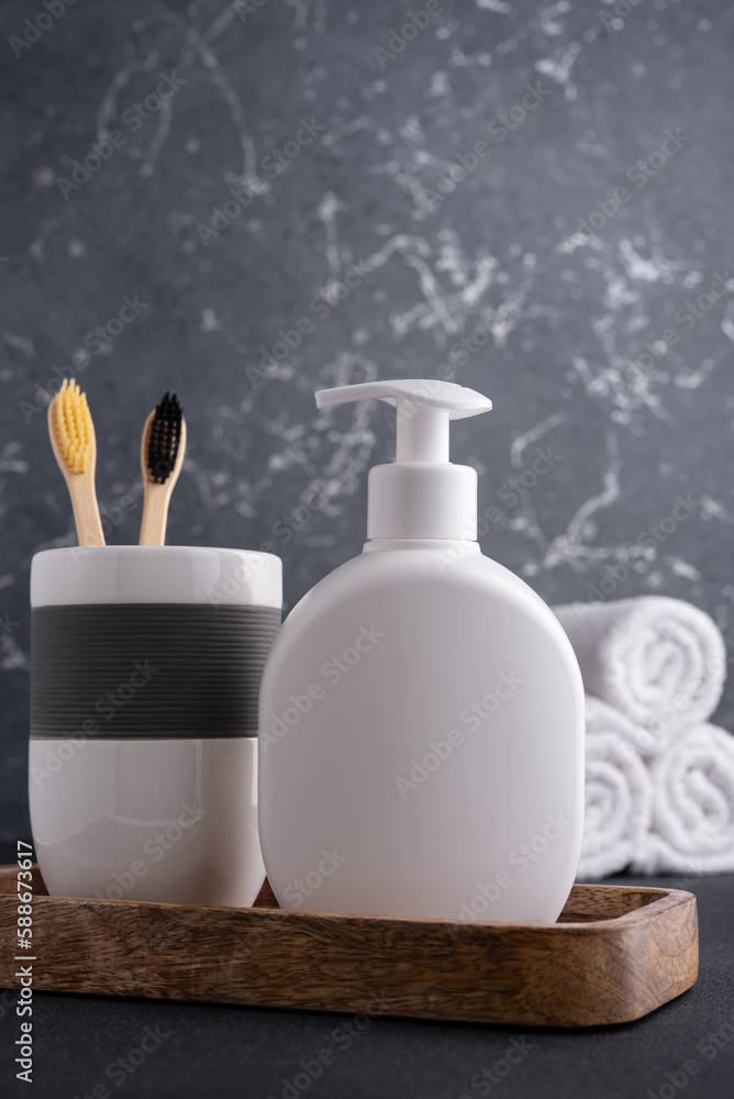 White empty shampoo or lotion bottle for mock-up White empty shampoo or lotion bottle for mock-up