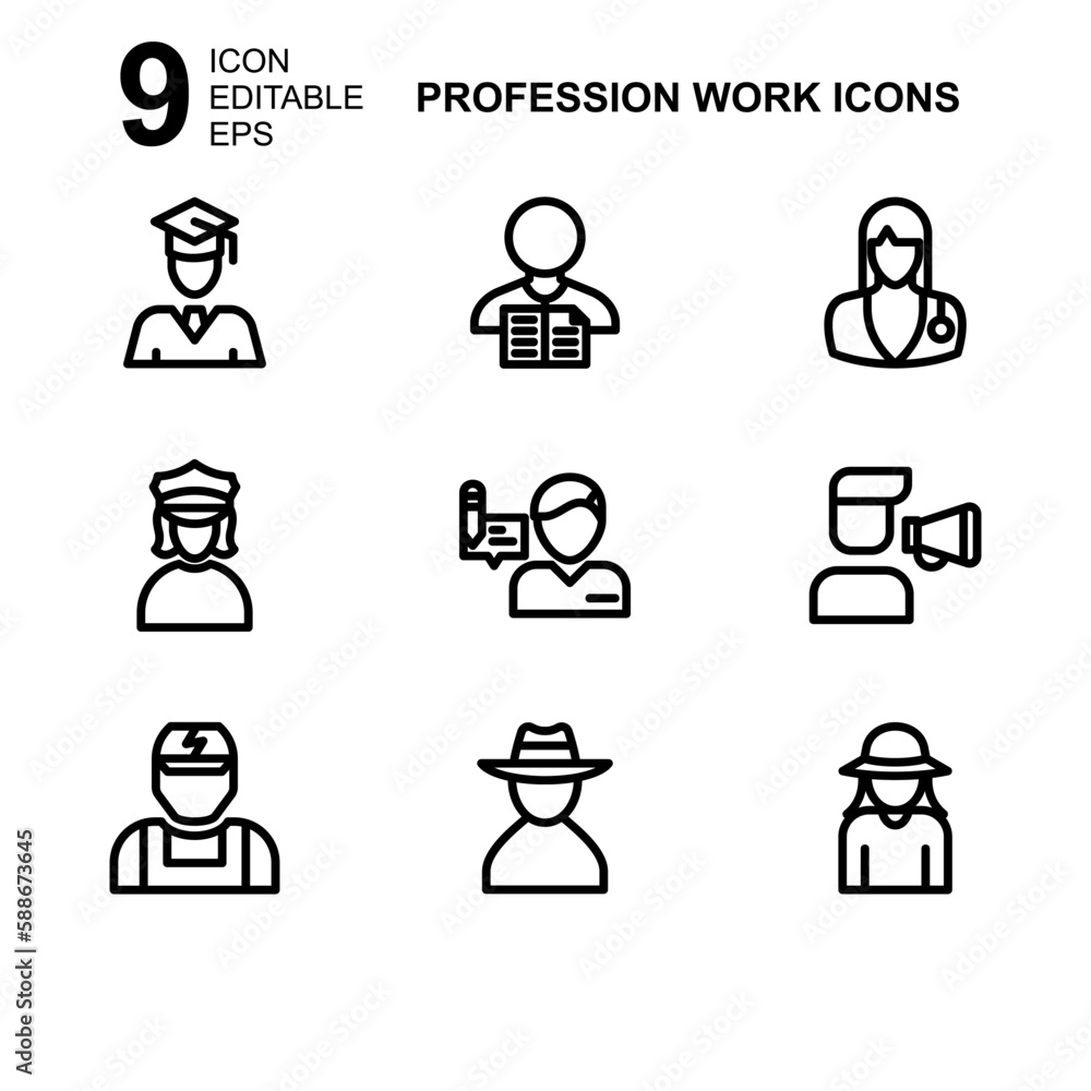 work profession icon or logo isolated sign symbol vector illustration - Collection of high quality black style vector icons 