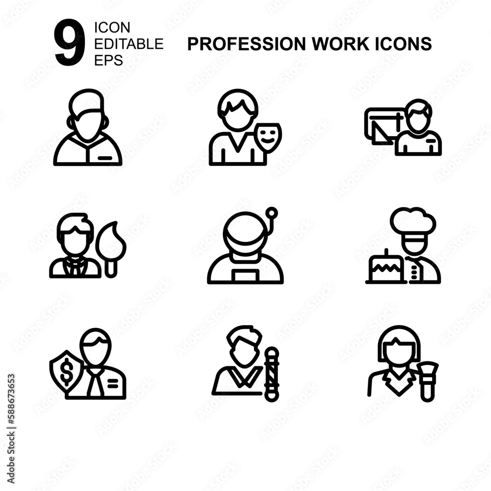 work profession icon or logo isolated sign symbol vector illustration - Collection of high quality black style vector icons 