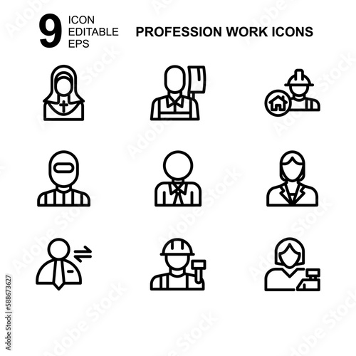 work profession icon or logo isolated sign symbol vector illustration - Collection of high quality black style vector icons 