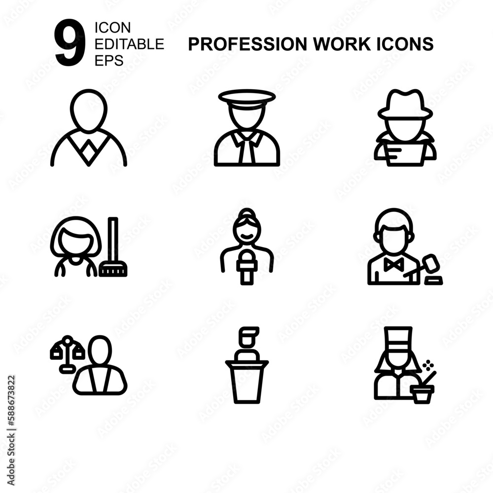 work profession icon or logo isolated sign symbol vector illustration - Collection of high quality black style vector icons work profession icon or logo isolated sign symbol vector illustration - Collection of high quality black style vector icons