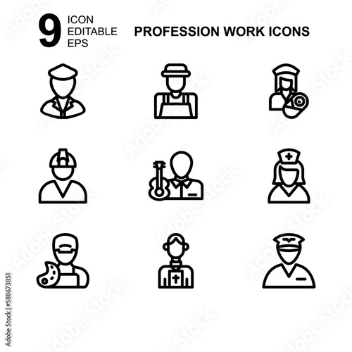 work profession icon or logo isolated sign symbol vector illustration - Collection of high quality black style vector icons 