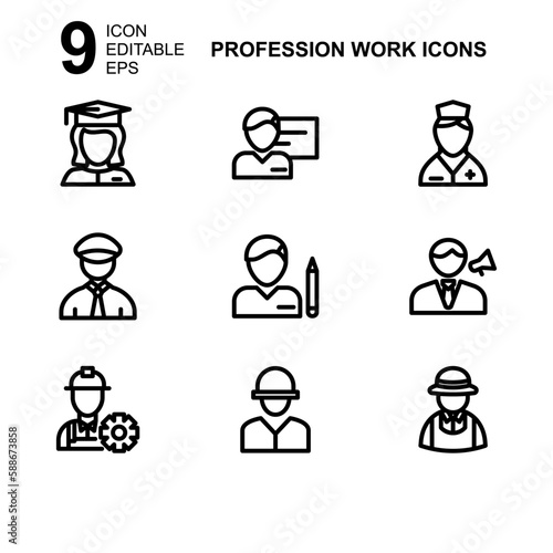 work profession icon or logo isolated sign symbol vector illustration - Collection of high quality black style vector icons 