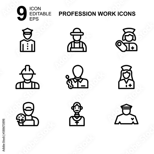 work profession icon or logo isolated sign symbol vector illustration - Collection of high quality black style vector icons 