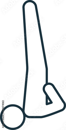 Sarvangasana line icon. Simple element from yoga collection. Creative Sarvangasana outline icon for web design, templates, infographics and more