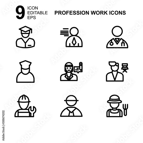 work profession icon or logo isolated sign symbol vector illustration - Collection of high quality black style vector icons 
