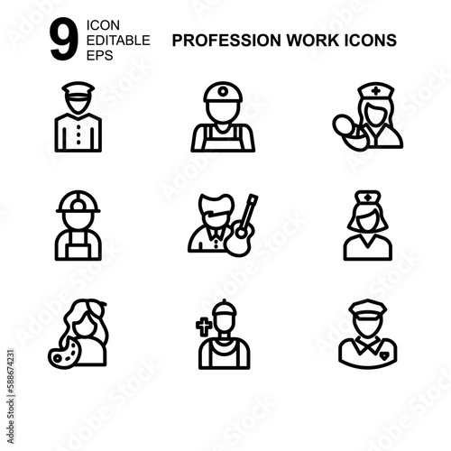 work profession icon or logo isolated sign symbol vector illustration - Collection of high quality black style vector icons 
