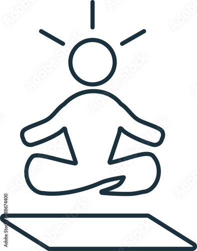 Yoga line icon. Simple element from yoga collection. Creative Yoga outline icon for web design, templates, infographics and more