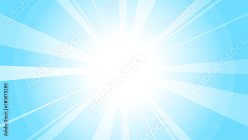Shine Shining White Sun Light Ray Radiance Blue Sky Background
