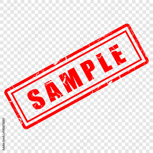 Sample stamp vector and sticker