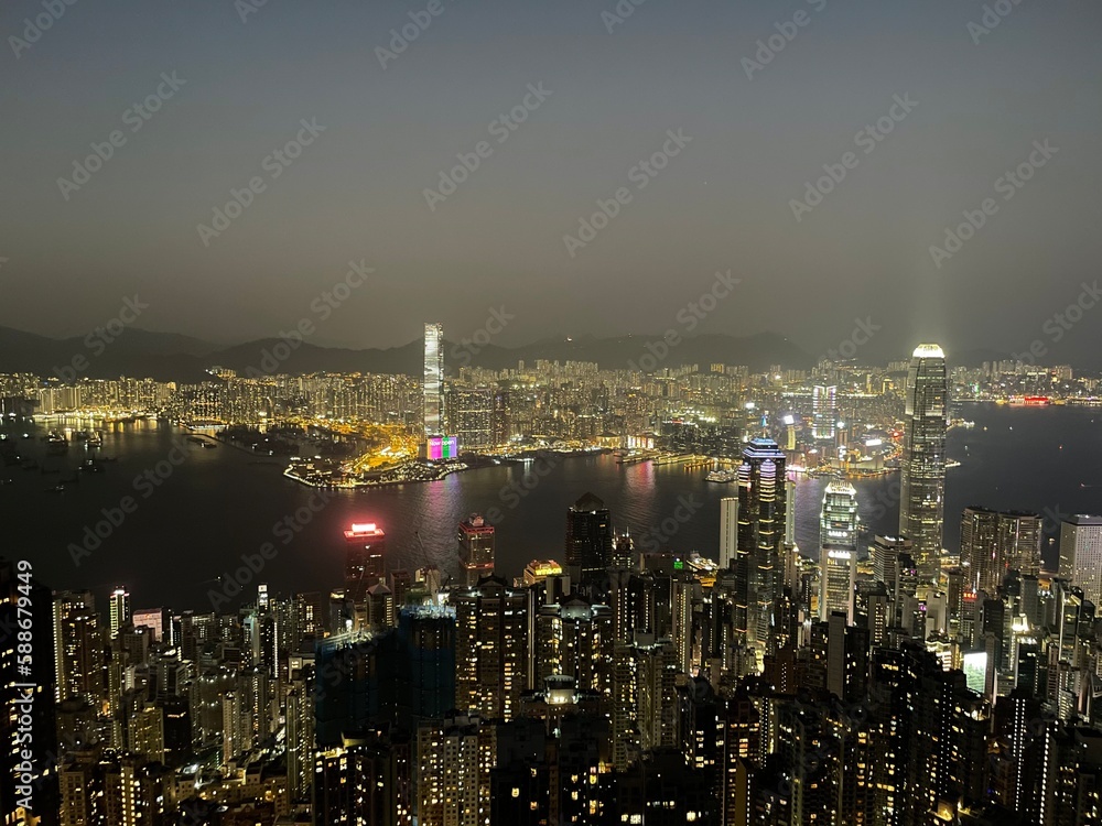 Fototapeta premium Night View in Hong Kong
