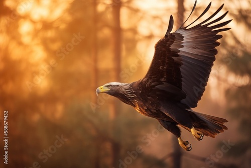 Beautiful Eagle. Golden eagle head detail. Aquila chrysaetos.