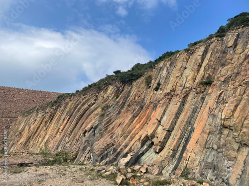 rock mountain and sky