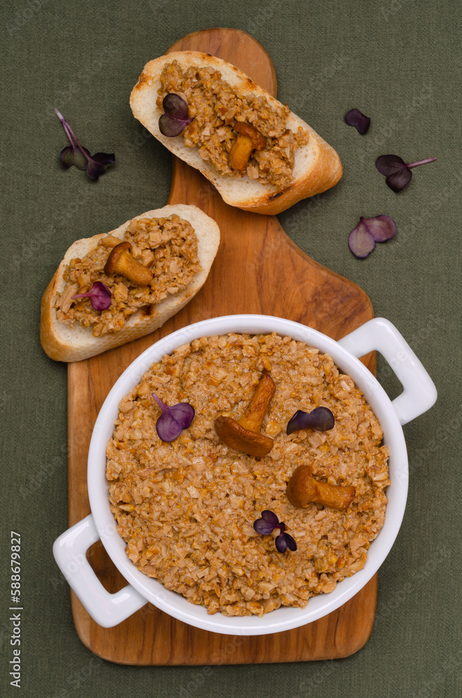 Chanterelle mushrooms pate Stock Photo Adobe Stock