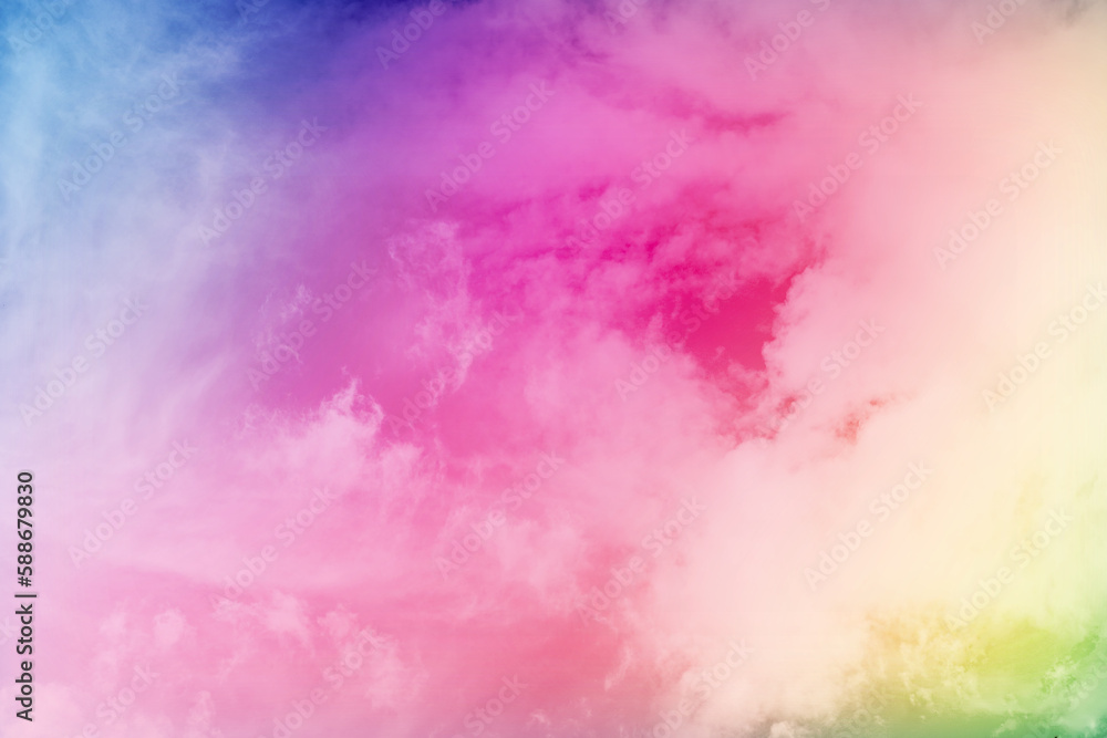 Pink sky background with clouds