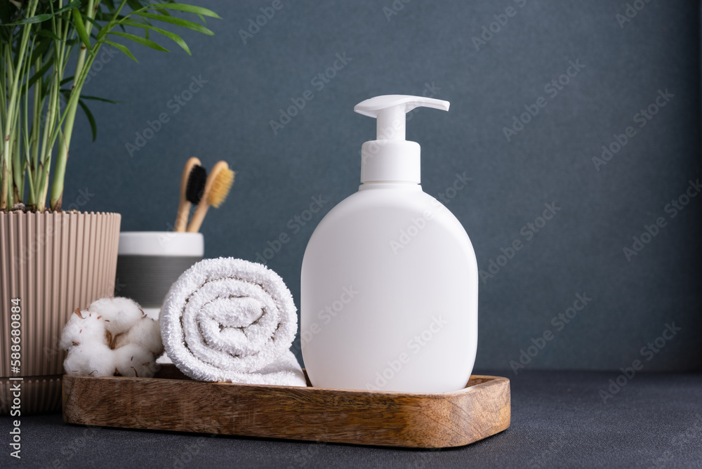 White empty shampoo or lotion bottle for mock-up White empty shampoo or lotion bottle for mock-up
