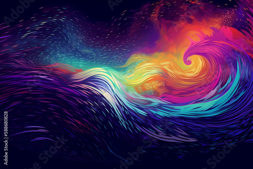abstract background with rainbow, generative ai © Swede