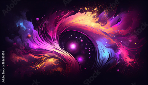 Generative AI  Cosmic Dreamscape  A Beautiful Gradient of Purples  Pinks  and Blues in an Abstract Design