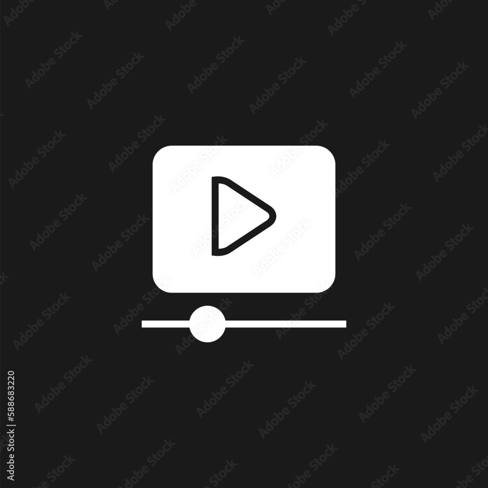Play icon design illustration isolated on black Play icon design illustration isolated on black