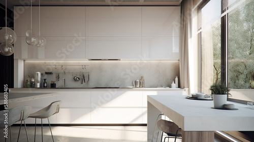 modern kitchen interior , AI-generated