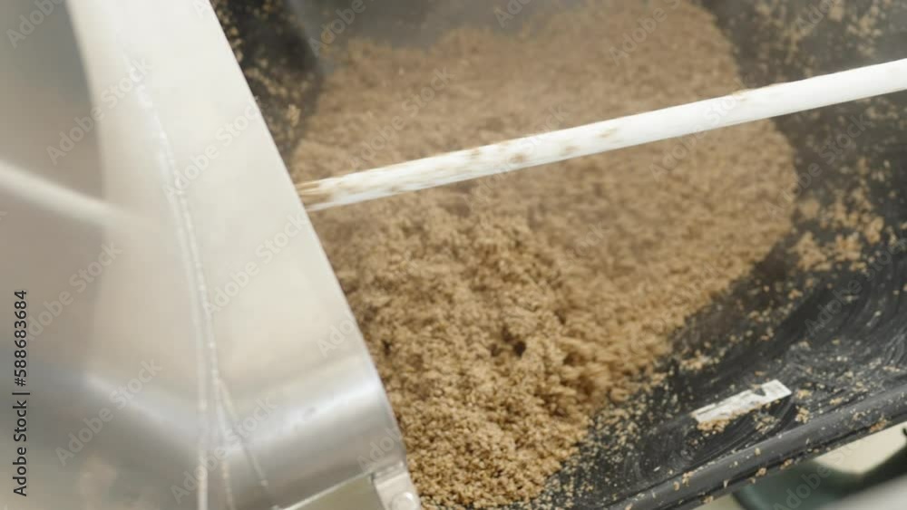 cleaning the boiler from residual malt after brewing beer in the brewery cleaning the boiler from residual malt after brewing beer in the brewery