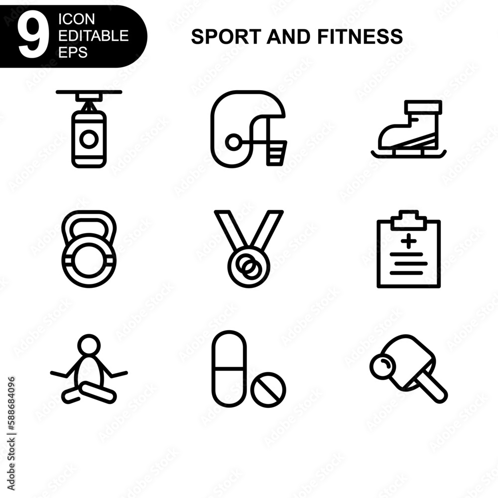 sport and fitness icon or logo isolated sign symbol vector illustration - Collection of high quality black style vector icons
sport and fitness icon or logo isolated sign symbol vector illustration - Collection of high quality black style vector icons